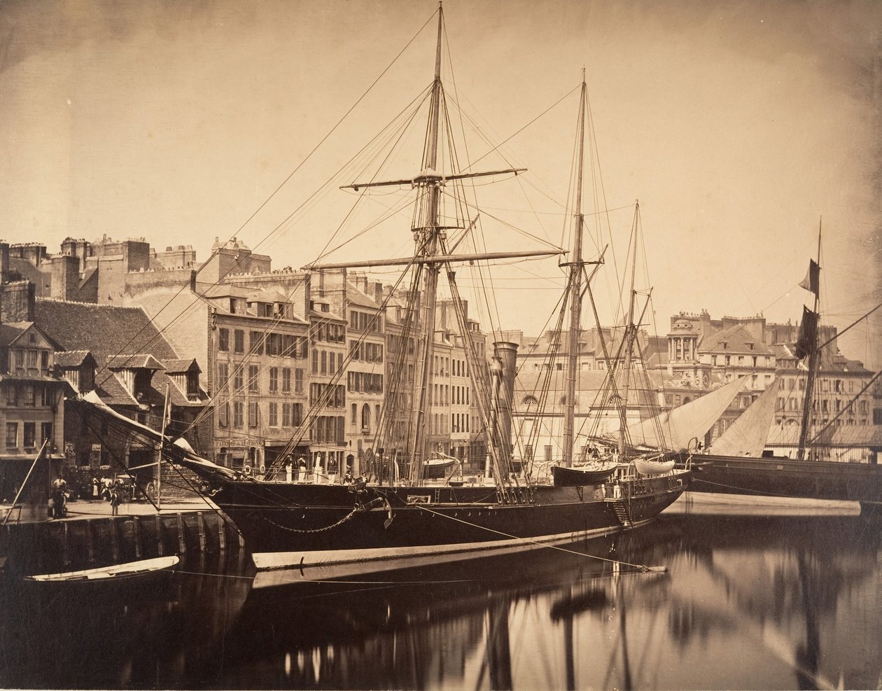La Reine Hortense - Yacht des Kaisers, Havre, 1856 von Gustave Le Gray