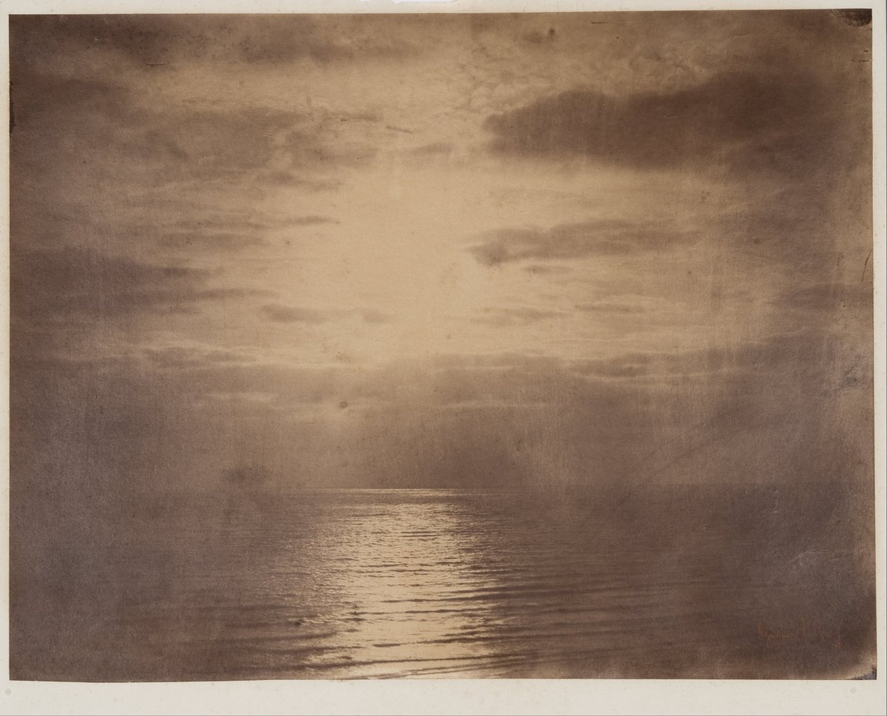 Sonneneffekt in den Wolken--Ozean von Gustave Le Gray