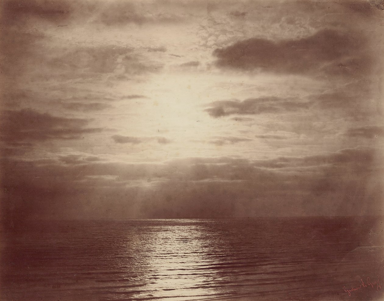 Sonnenwirkung in den Wolken-Ozean, 1856-57 von Gustave Le Gray