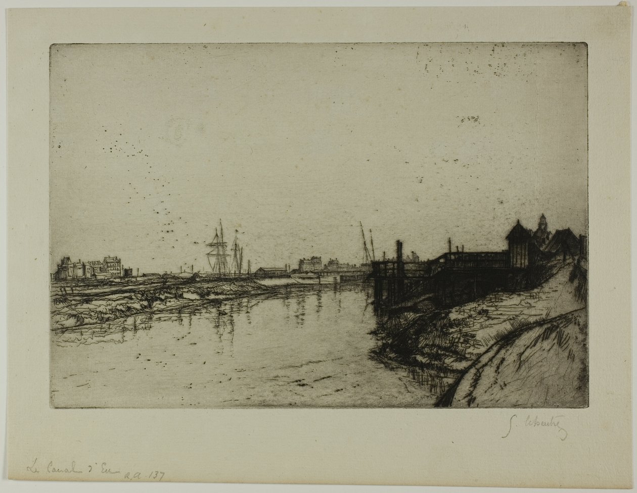Der Kanal von Eu (in der Nähe von Tréport) von Gustave Leheutre