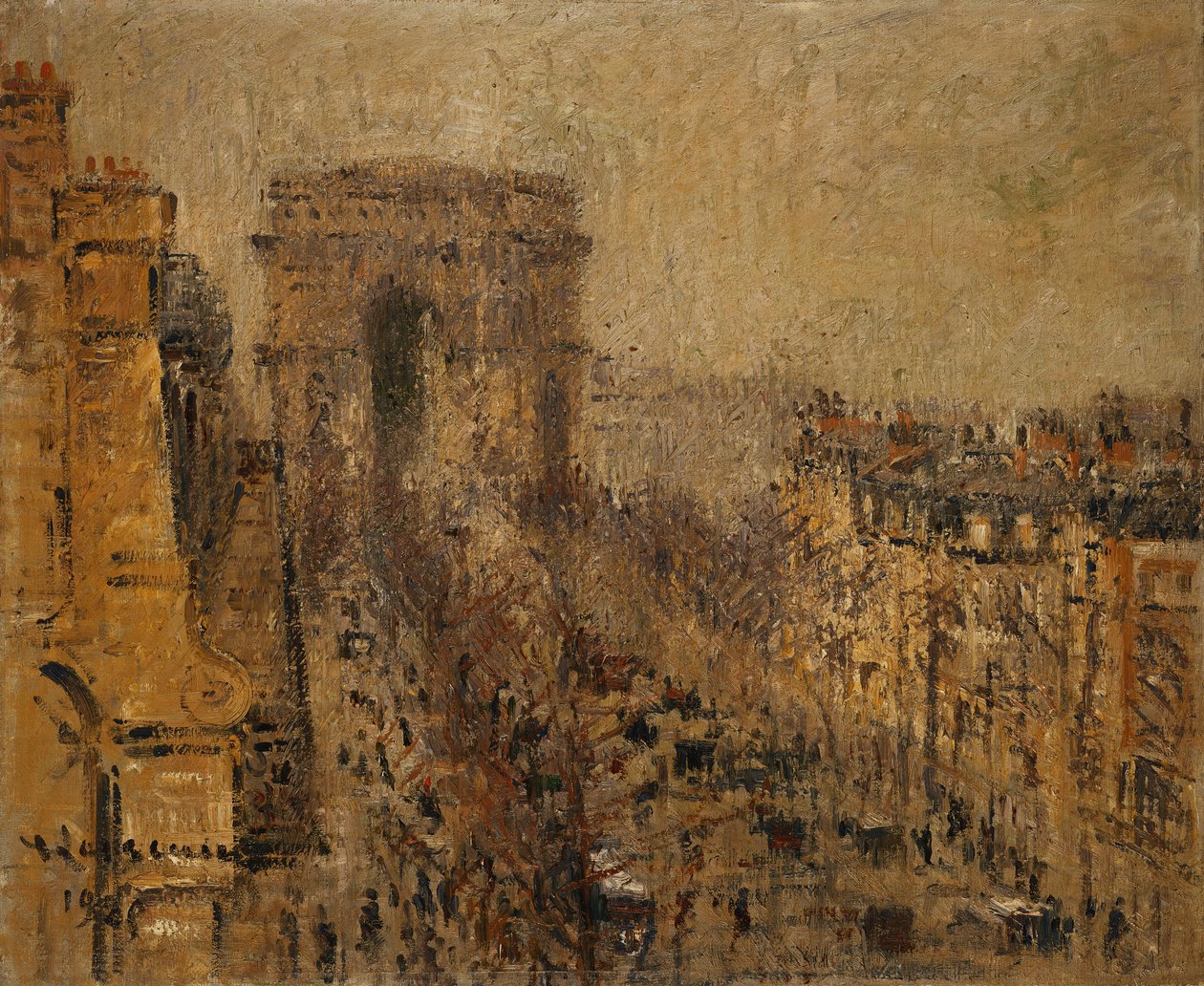 Die Avenue de Friedland, Paris, bewölkter Himmel; L
