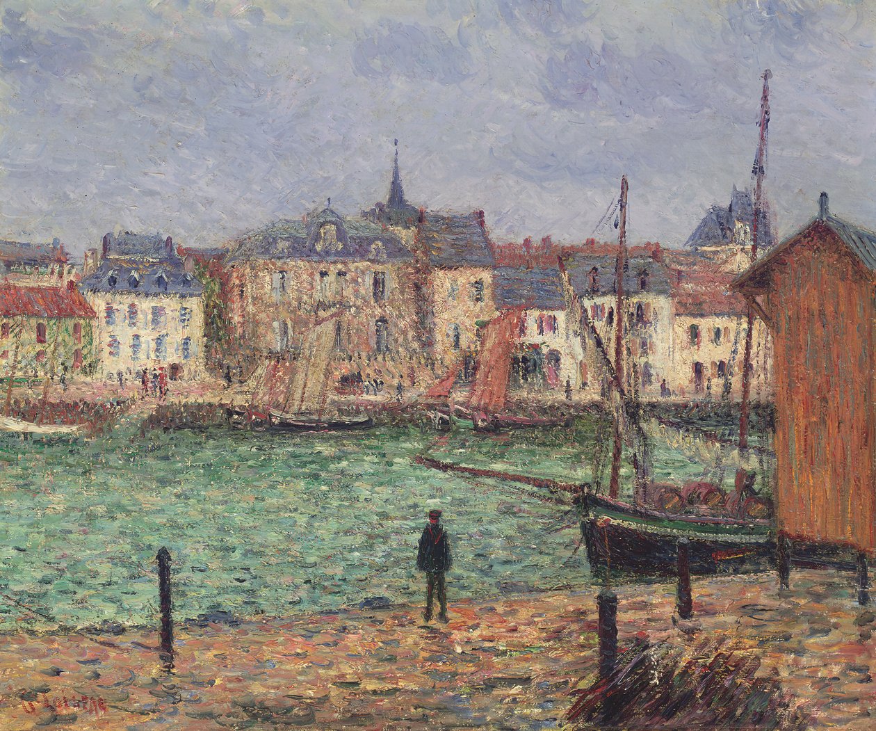 Der Hafen von Pornic, Flut von Gustave Loiseau