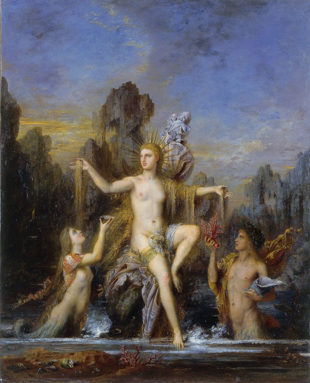 Venus, die aus dem Meer steigt von Gustave Moreau