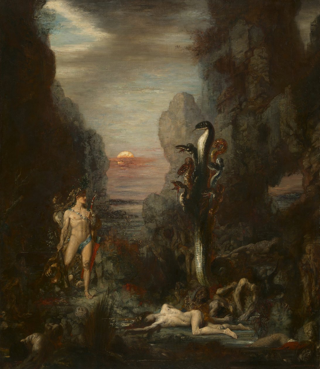 Herkules und die lernäische Hydra, 1875-76 von Gustave Moreau