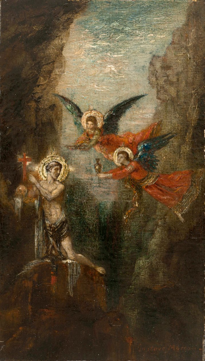 Ein Heiliger in der Wüste von Gustave Moreau