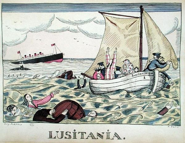 Der Untergang der Lusitania, 7. Mai 1915 von Guy Arnoux