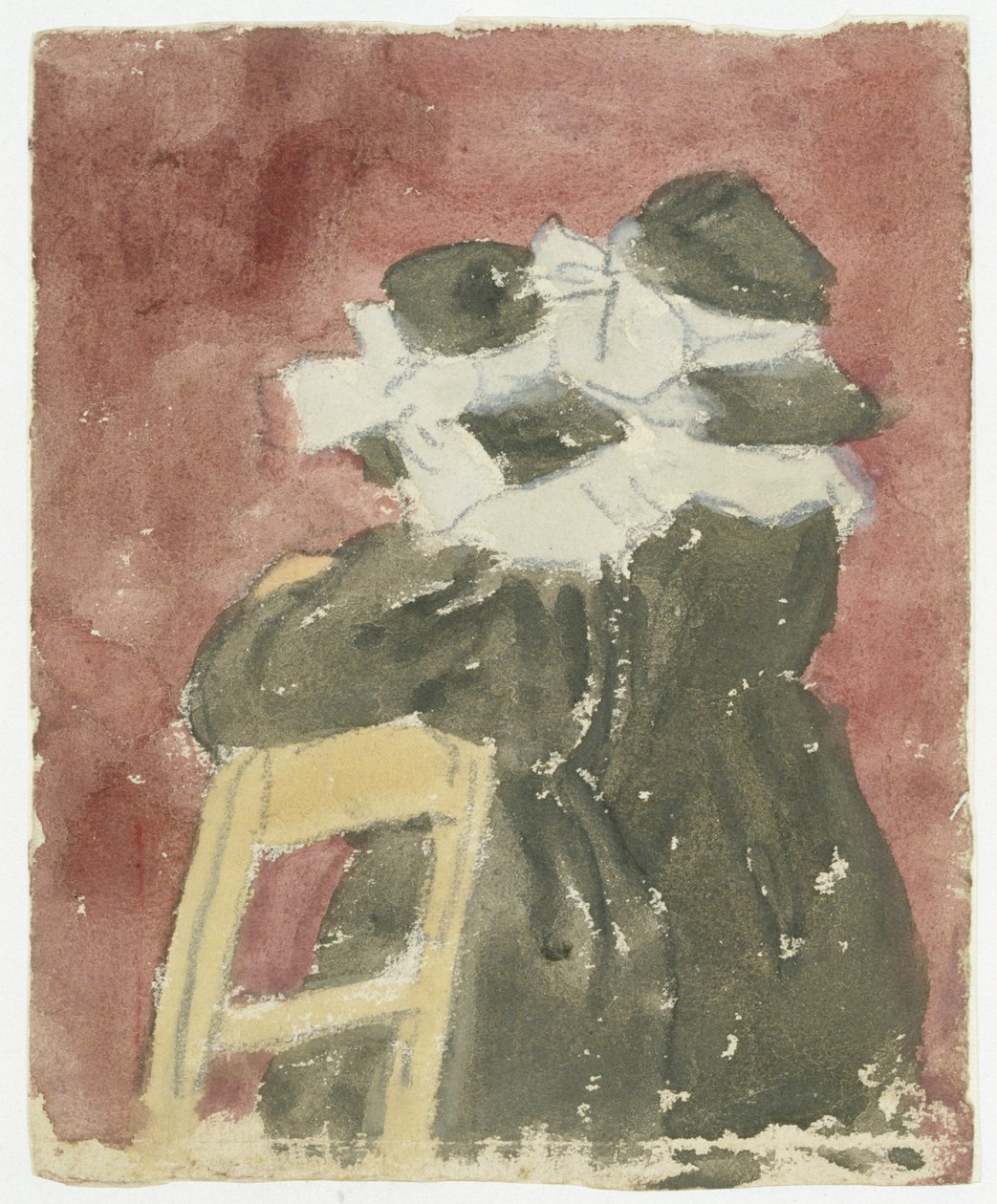 Zwei Mädchen, die in der Kirche stehen von Gwen John