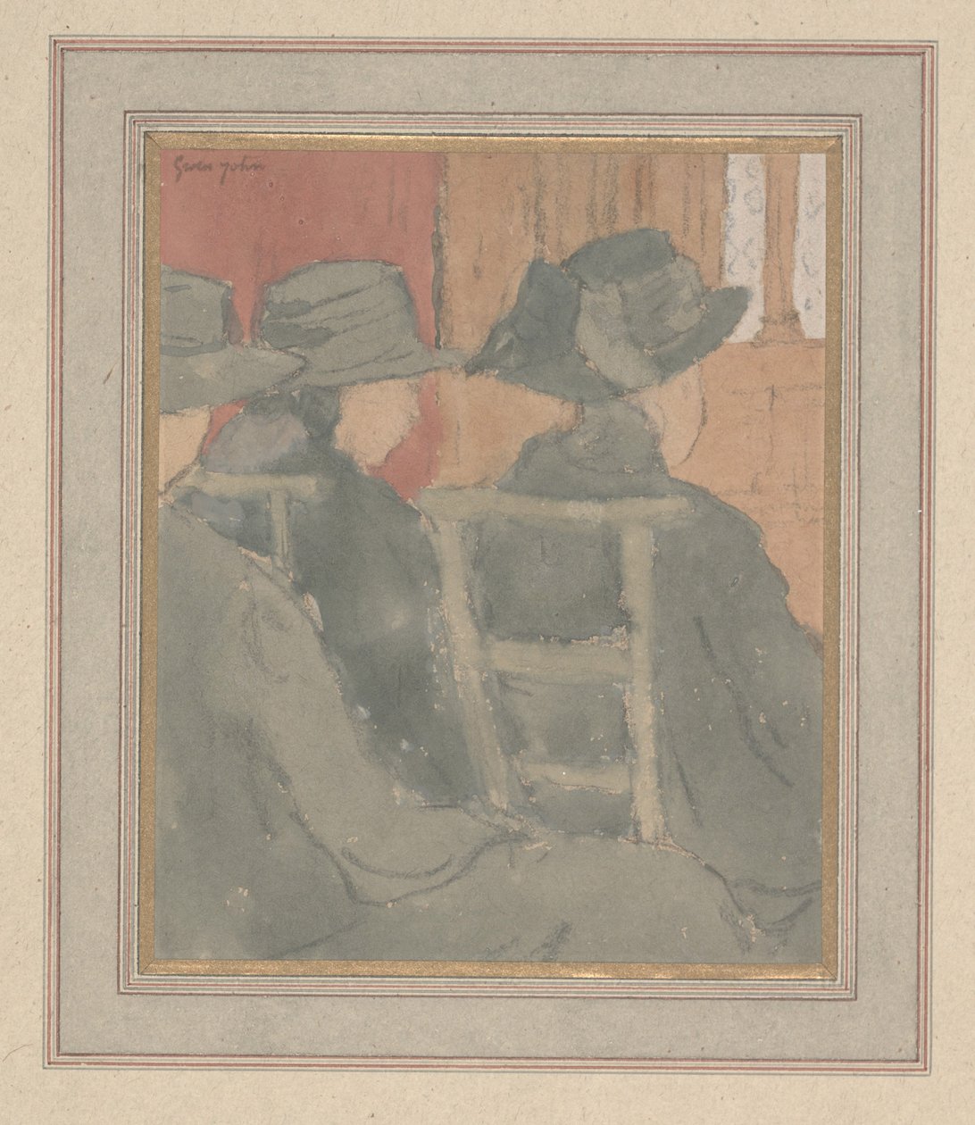 Frau und Waisenkind in der Kirche von Gwen John