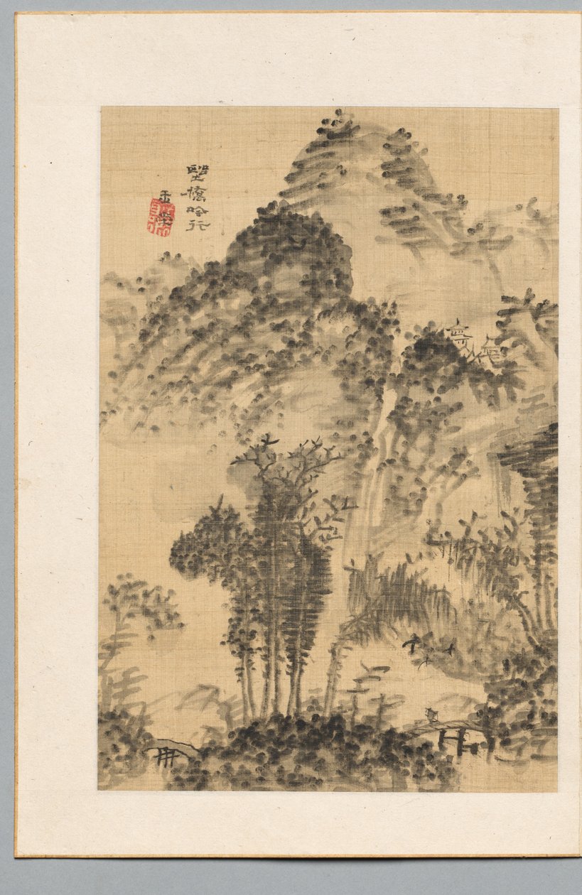 Wilde Brücke, Dichterweg, spätes 18. bis frühes 19. Jahrhundert von Uragami Gyokudo