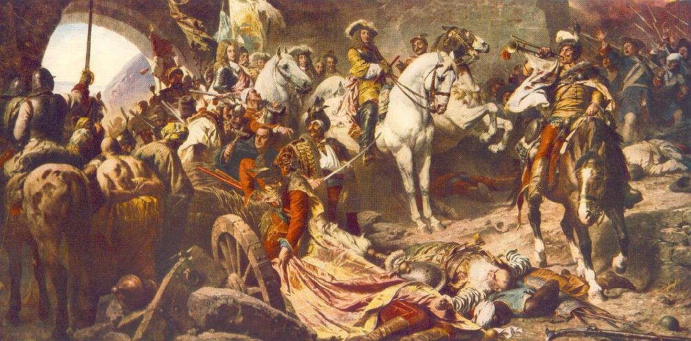 Die Rückeroberung der Burg Buda im Jahr 1686 von Gyula Benczúr