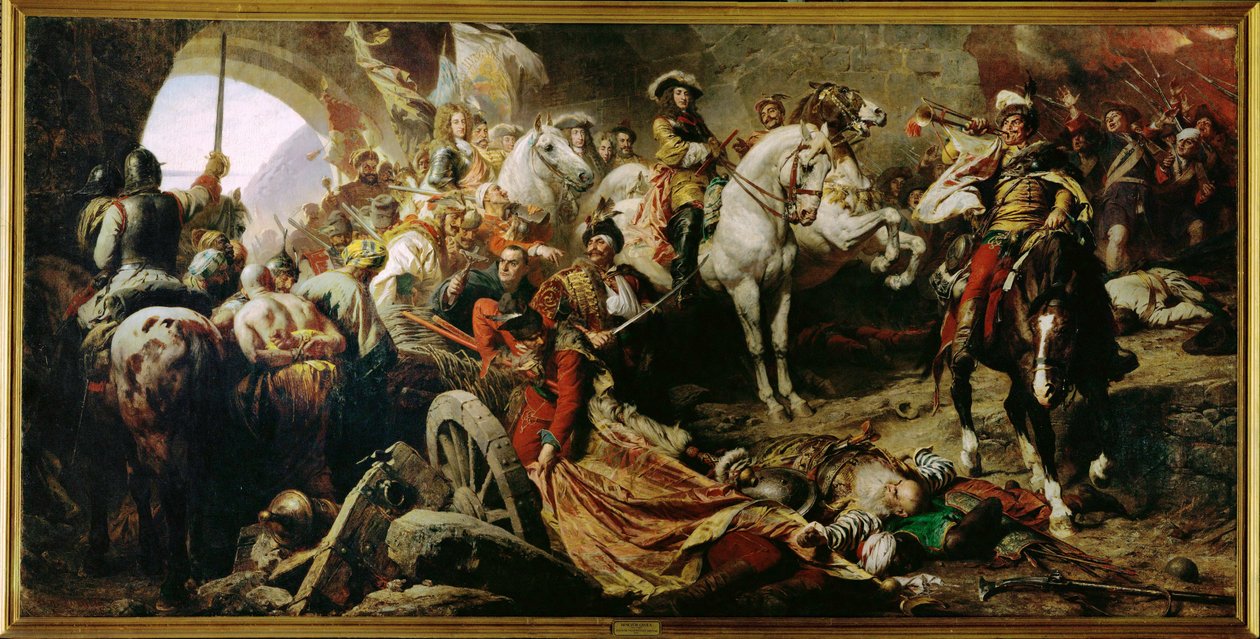 Rückeroberung der Burg Buda von den Türken von Gyula (1844-1920) Benczur