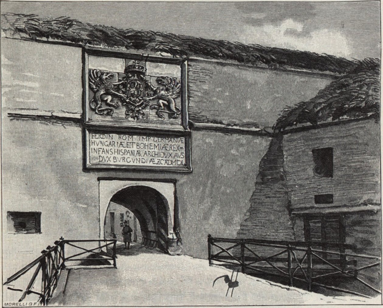 Das Tor der alten Festung in Komárno, 1890er Jahre von Gyula Háry