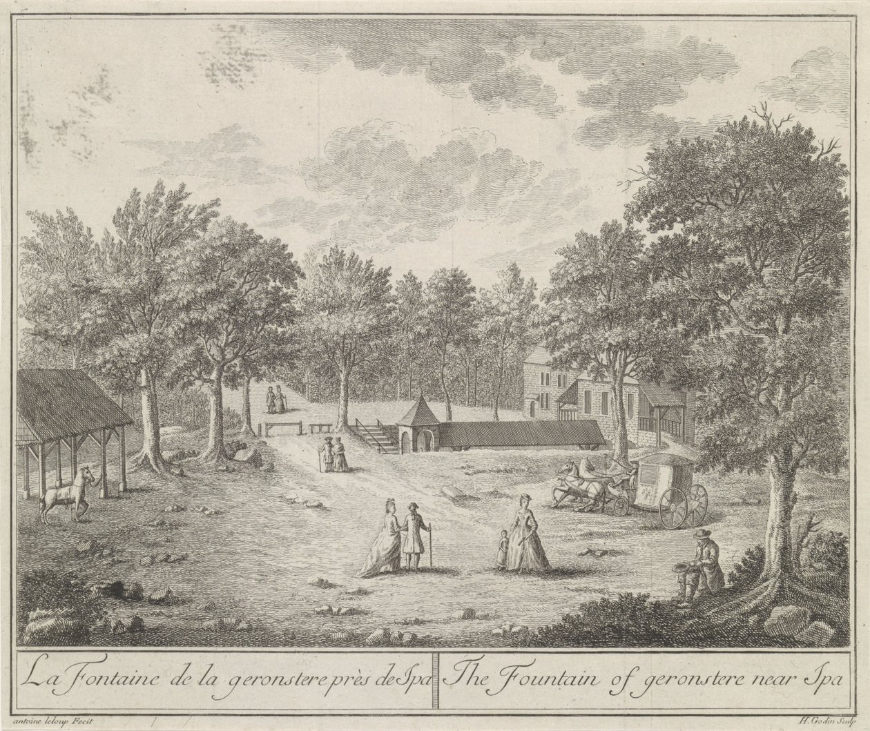 Der Brunnen von Geronstere bei Spa von H.J. Godin