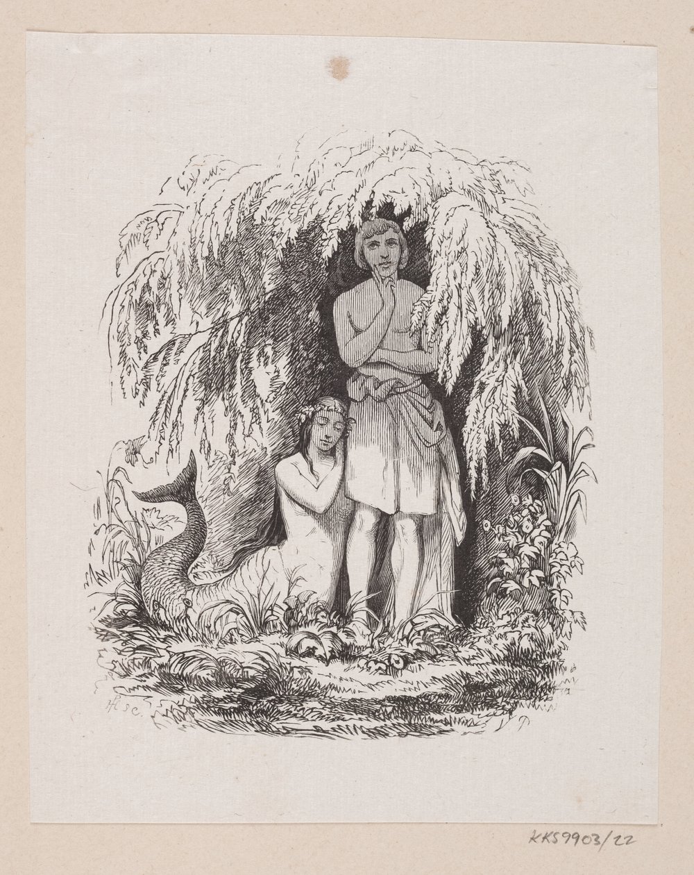 Illustration zu "Die kleine Meerjungfrau" in H.C. Andersen, "Märchen und Geschichten", Band 1 von H.P. Hansen