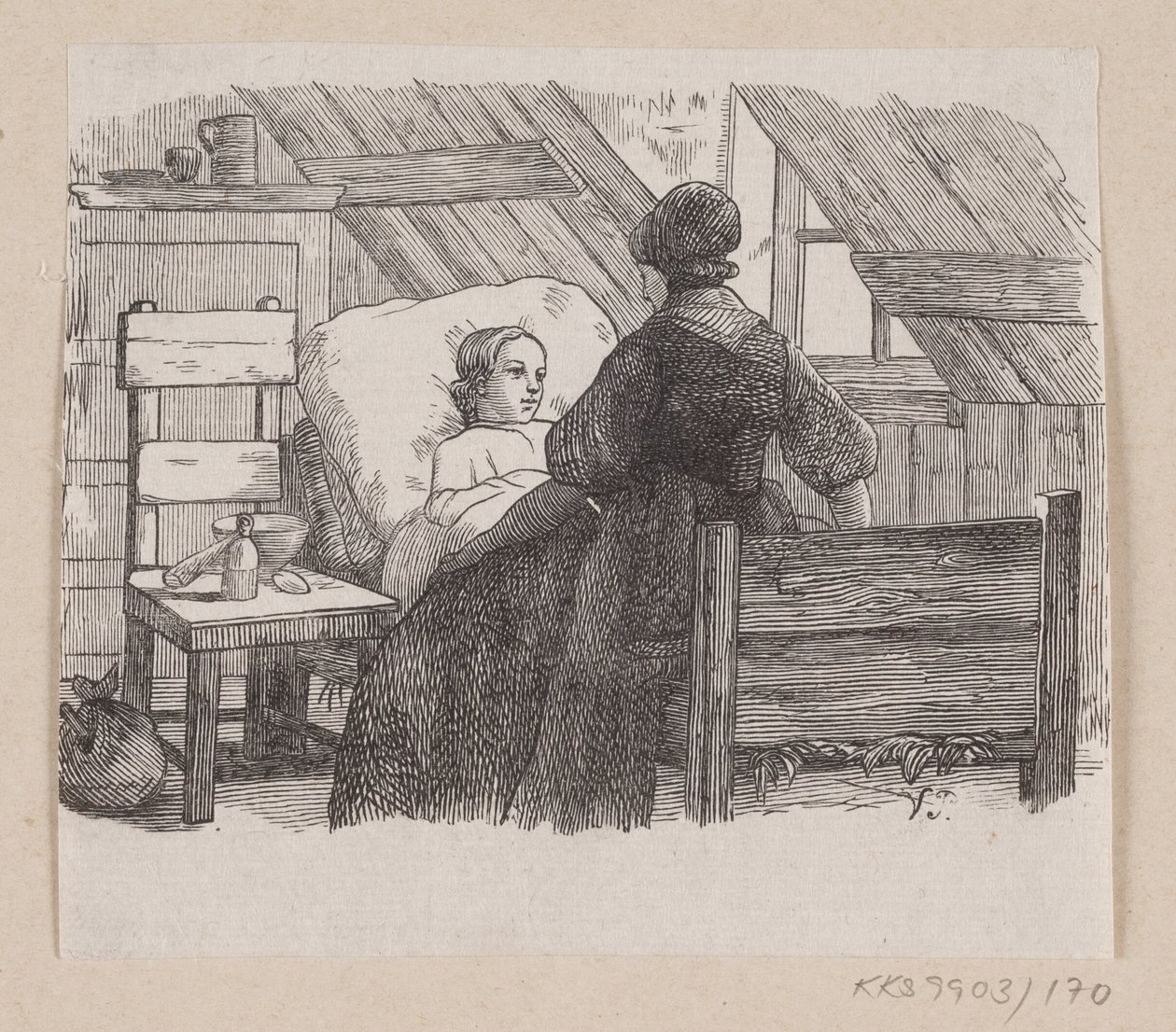 Illustration zu "Fünf aus einer Erbsenschote" in H.C. Andersen, "Märchen und Geschichten", Band 2 von H.P. Hansen