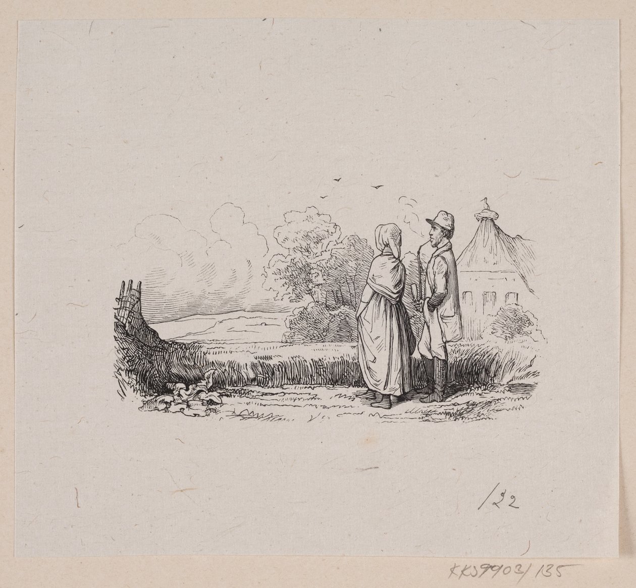 Illustration zu "Der Flachs" in H.C. Andersen, "Märchen und Geschichten", Band 2 von H.P. Hansen
