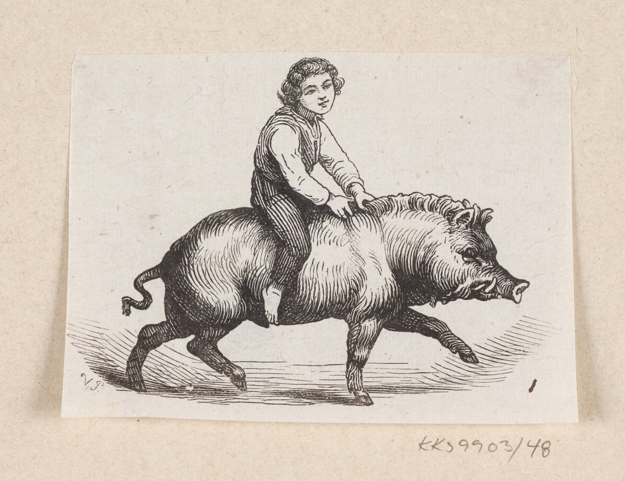 Illustration zu "Das Metallferkel" in H.C. Andersen, "Märchen und Geschichten", Band 1 von H.P. Hansen
