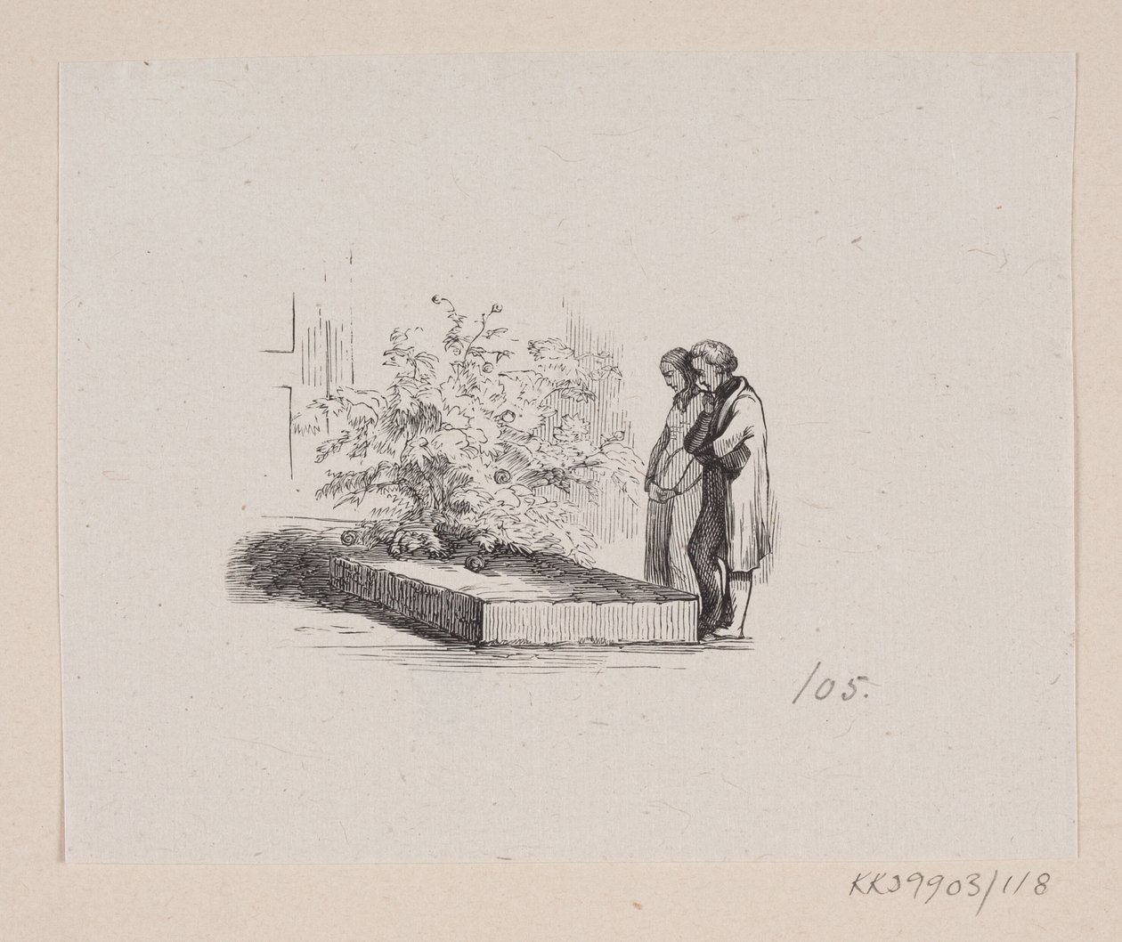 Illustration zu "Nabofamilierne" in H.C. Andersen, "Eventyr og Historier", Band 2 von H.P. Hansen