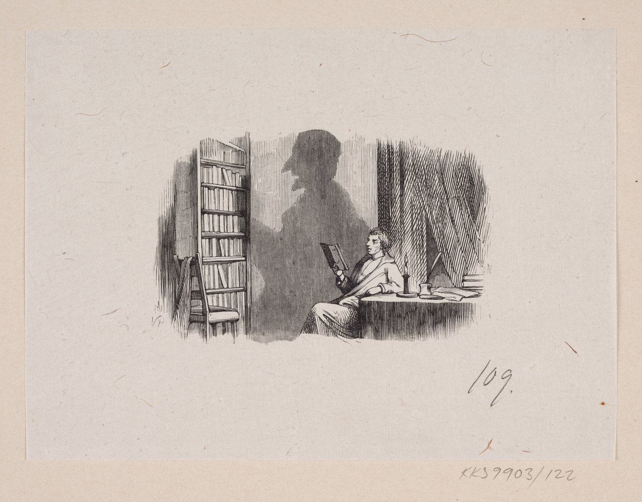 Illustration zu "Skyggen" in H.C. Andersen, "Eventyr og Historier", Band 2 von H.P. Hansen
