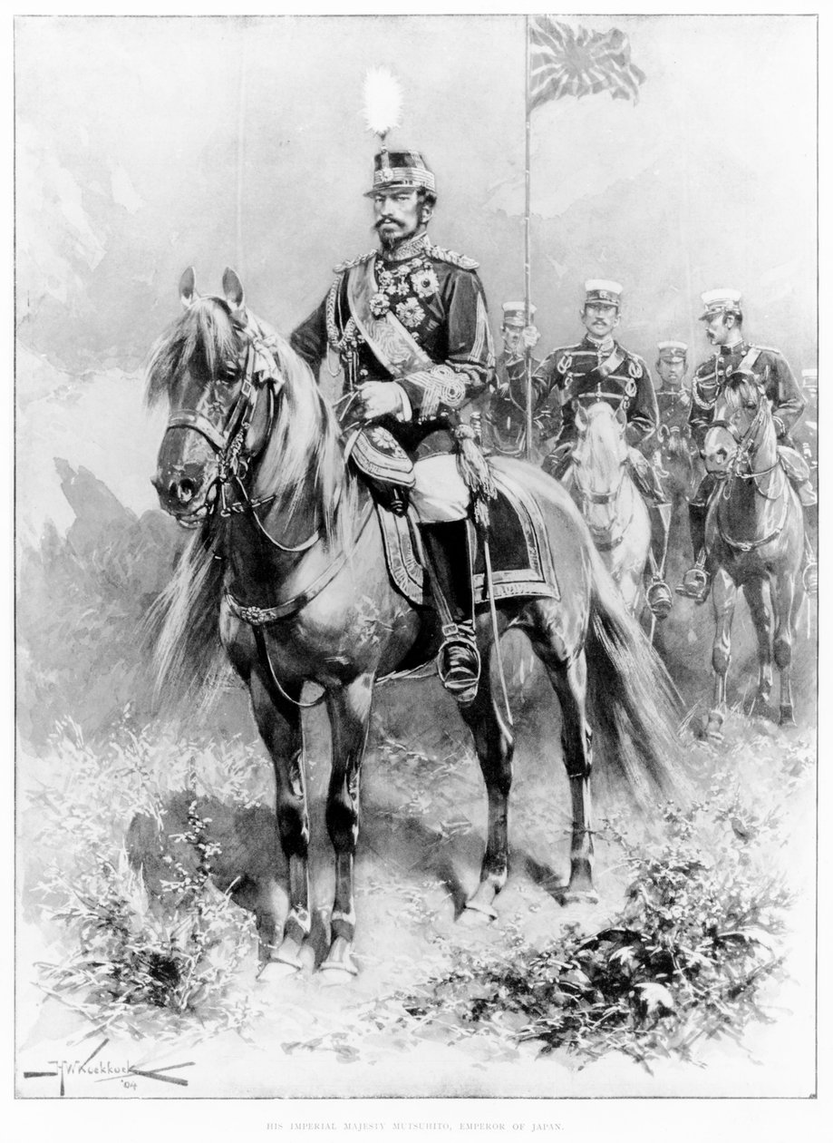 Seine Kaiserliche Majestät Mutsuhito, Kaiser von Japan (1852-1912) aus The Illustrated London News, 16. Januar 1904 von H.W. Koekkoek