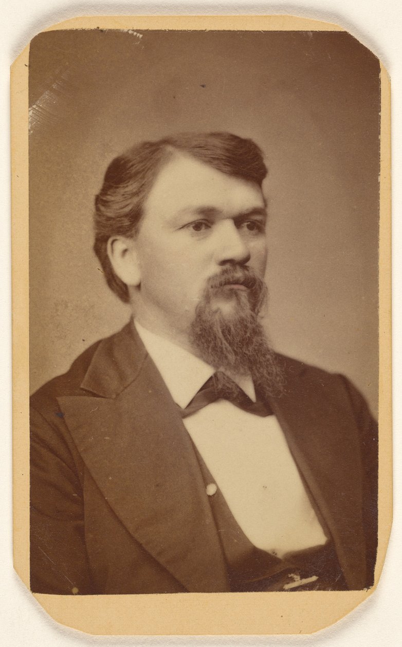 Unbekannter Mann mit Vandyke-Bart von H. Bishop