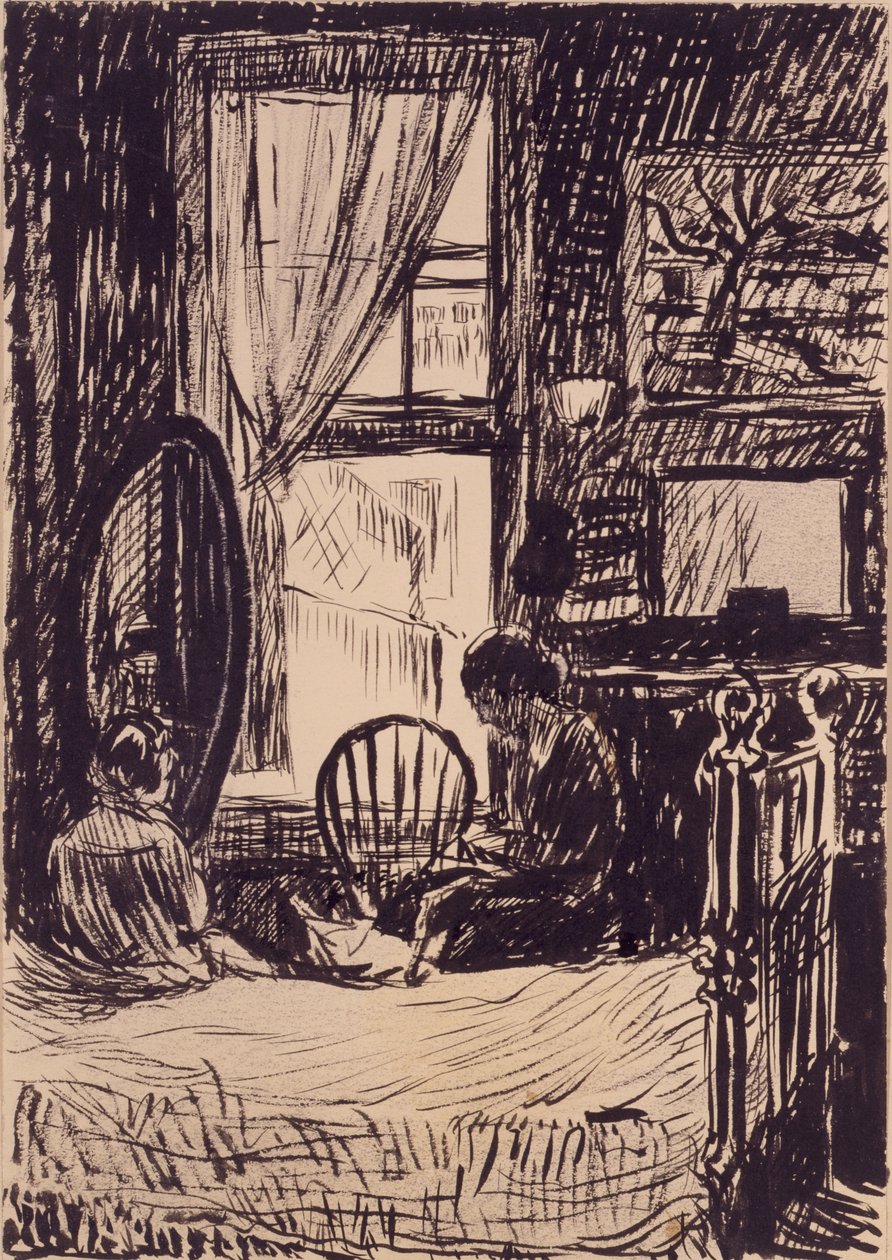 (Figuren vor Fenster) von H. Lyman Sayen