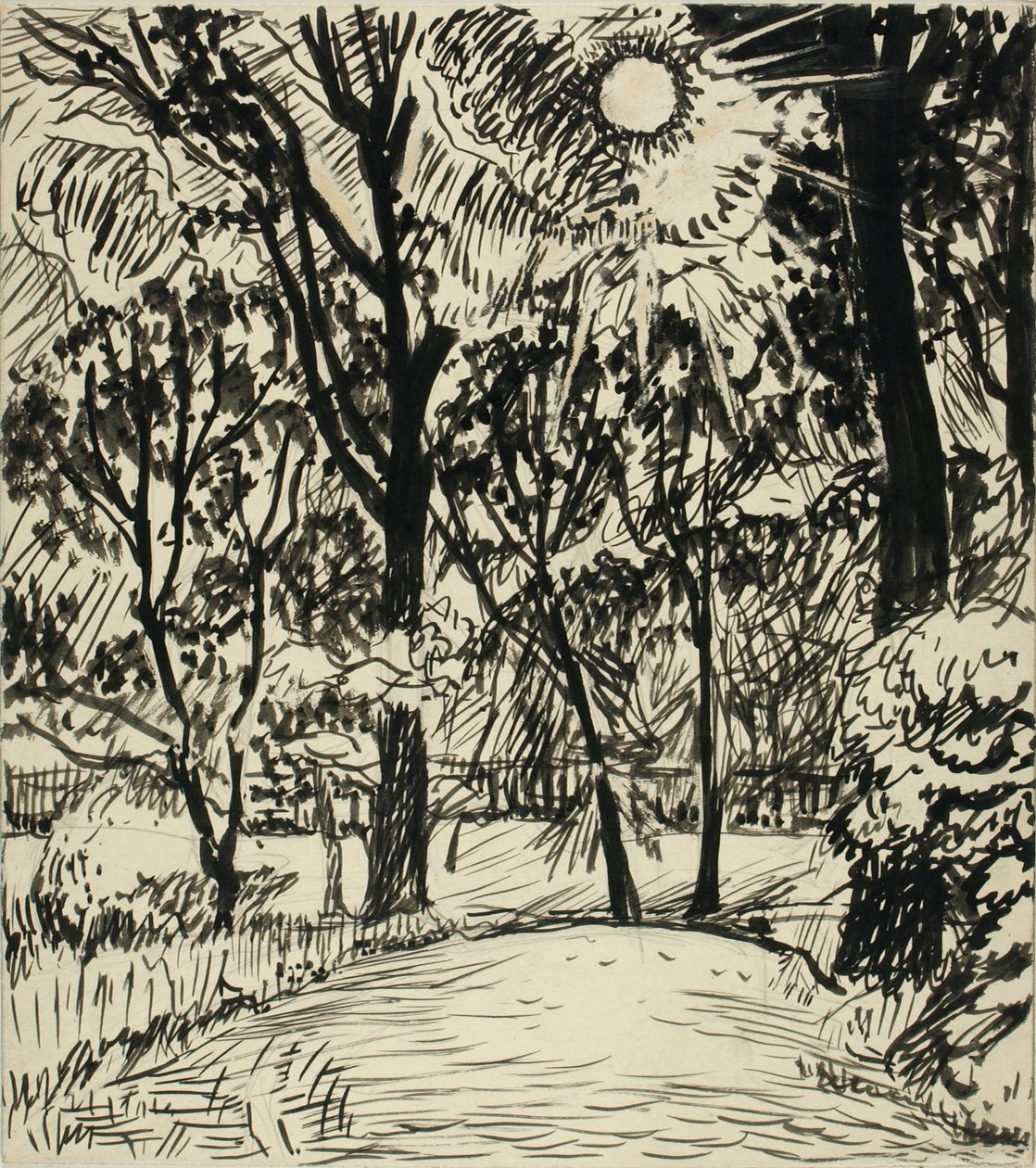 (Sonnenbeschienener Pfad) von H. Lyman Sayen
