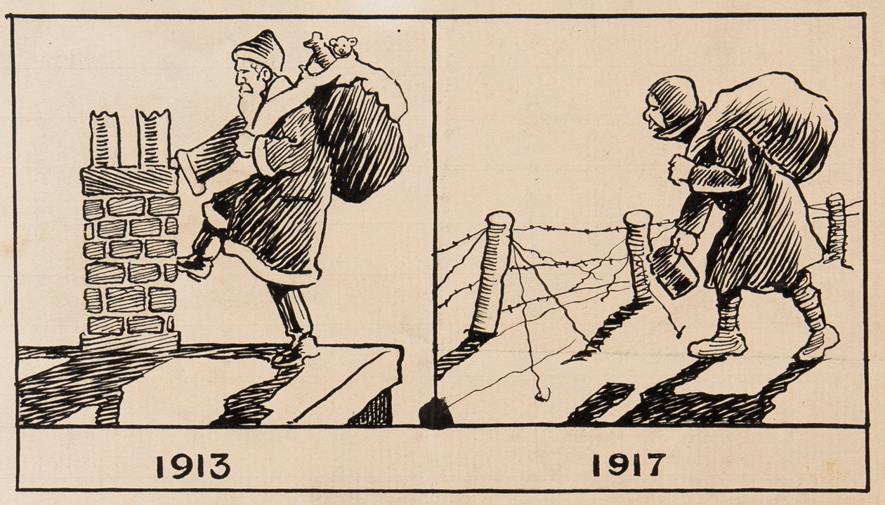 Weihnachtsmann 1913 und 1917 von H. Miller