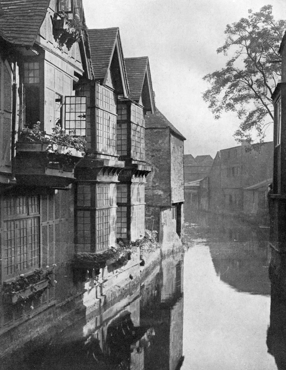 Das Weberhaus am Fluss Stour, Canterbury, Kent, 1924-1926 von H. S. Newcombe