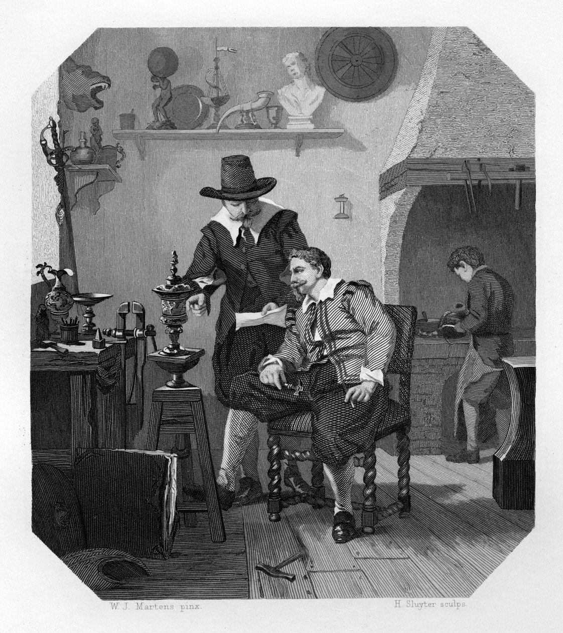 Paulus und Adam van Vianen, niederländische Silberschmiede, ca. 1870 von H. Sluyter
