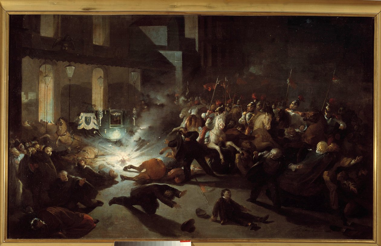 Attentat auf Napoleon III. durch Felice Orsini in Paris am 14. Januar von H. Vittori Romano