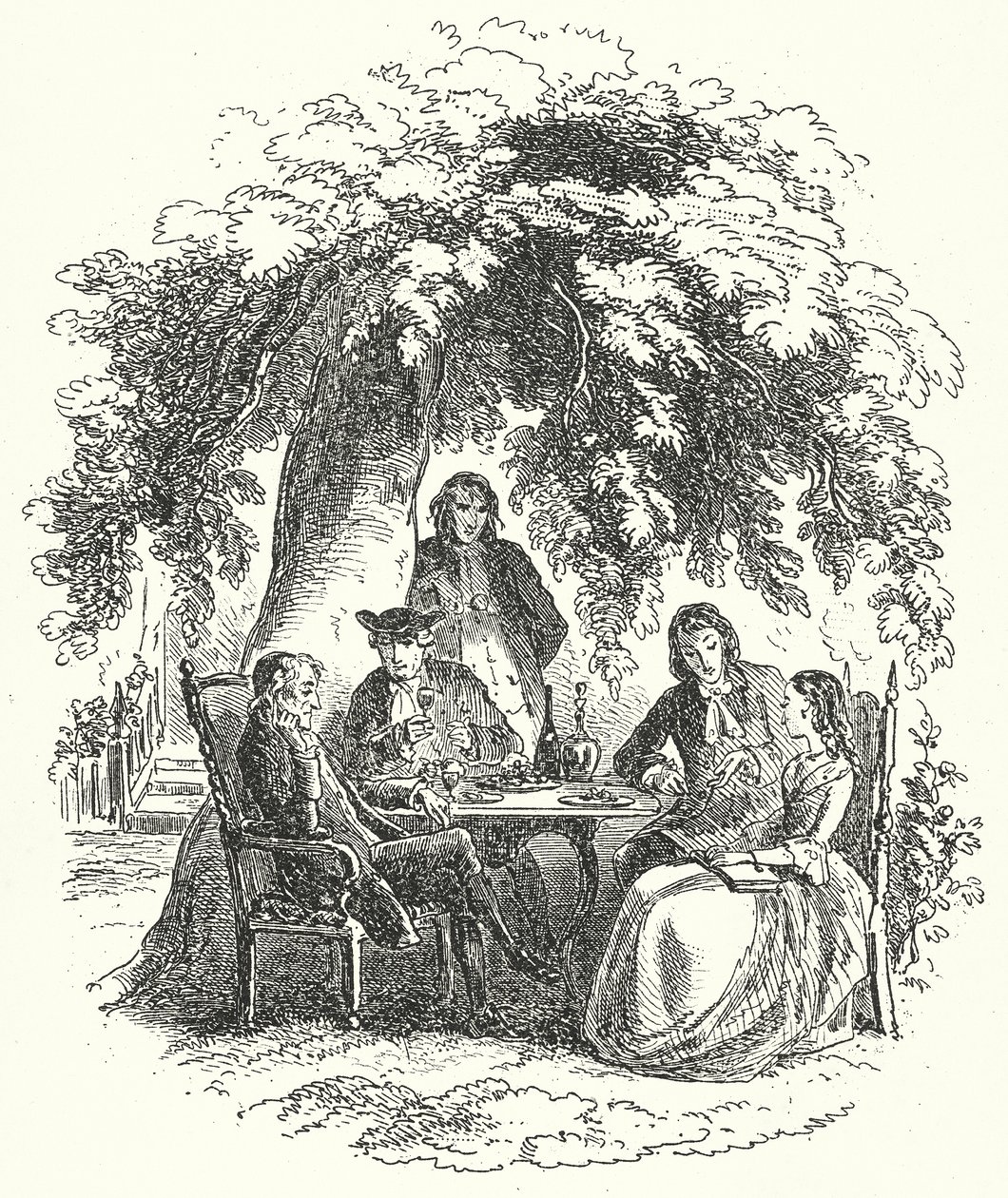 Eine Geschichte aus zwei Städten – Frontispiz von Hablot Knight (1815-92) (after) Browne