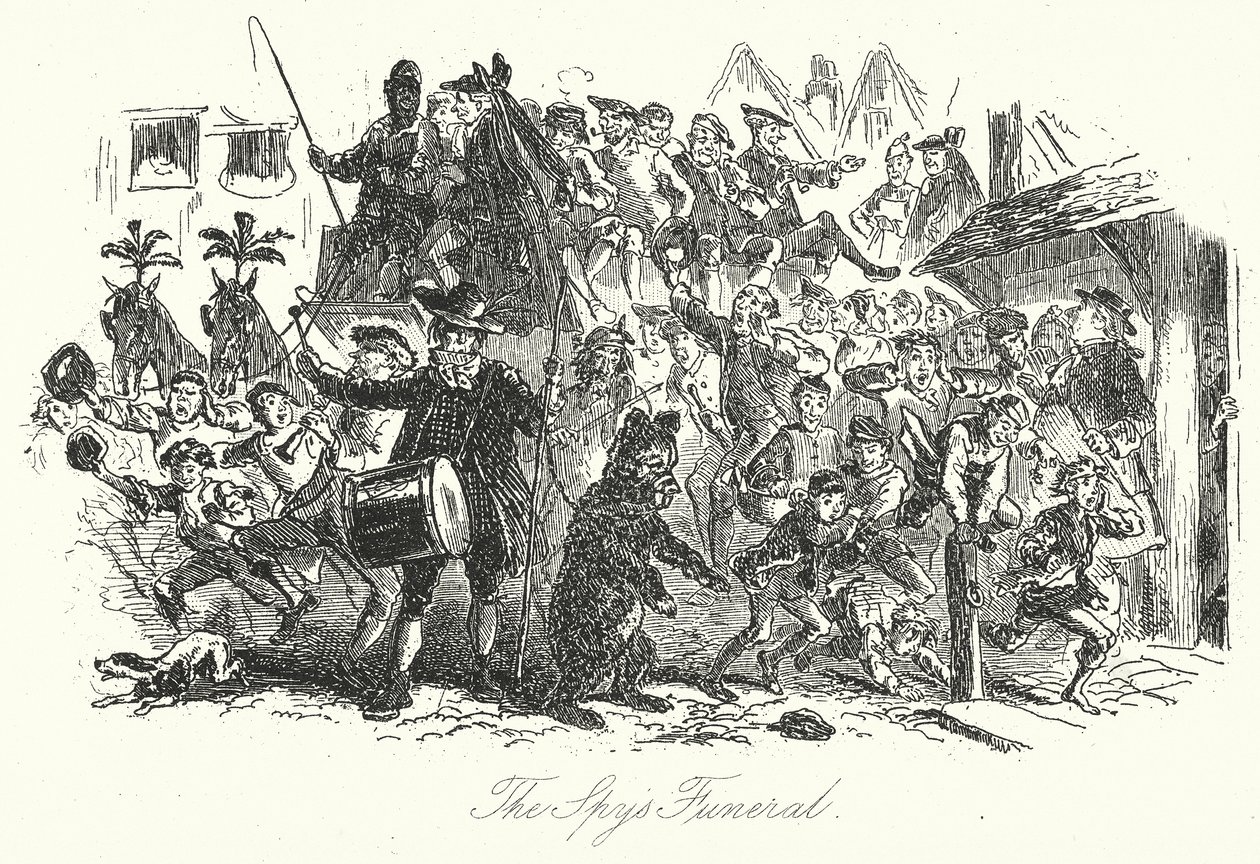 Das Begräbnis des Spions von Hablot Knight (1815-92) (after) Browne