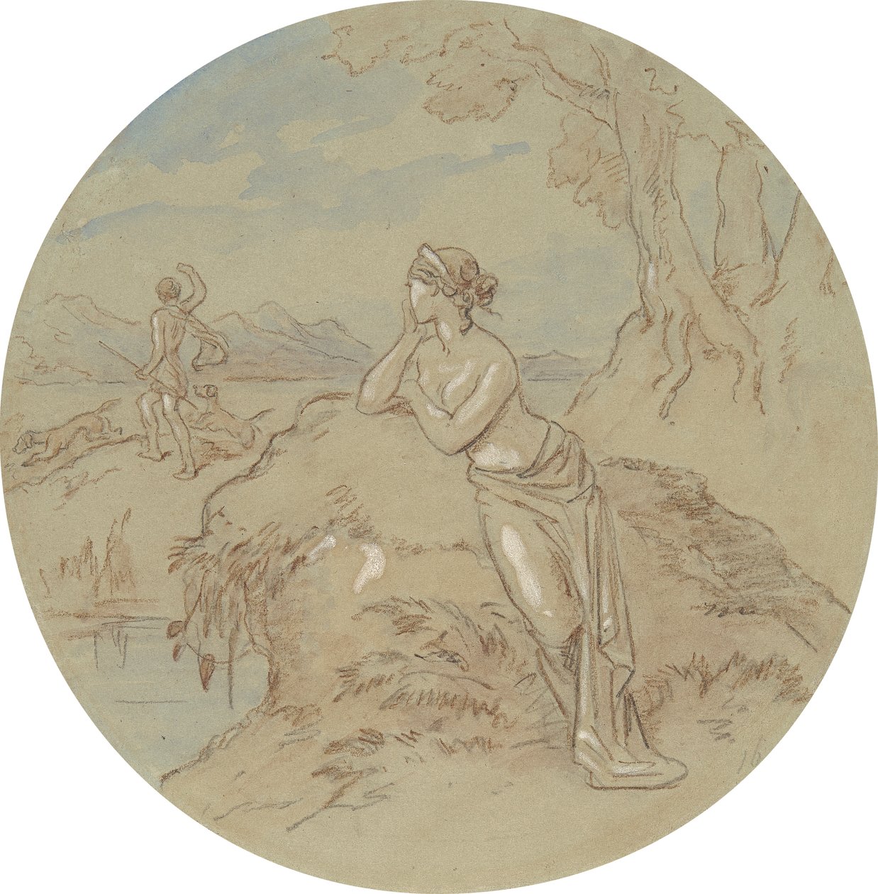 Eines von achtzehn Designs für eine Serie von Platten, die Venus und Adonis illustrieren von Hablot Knight Browne