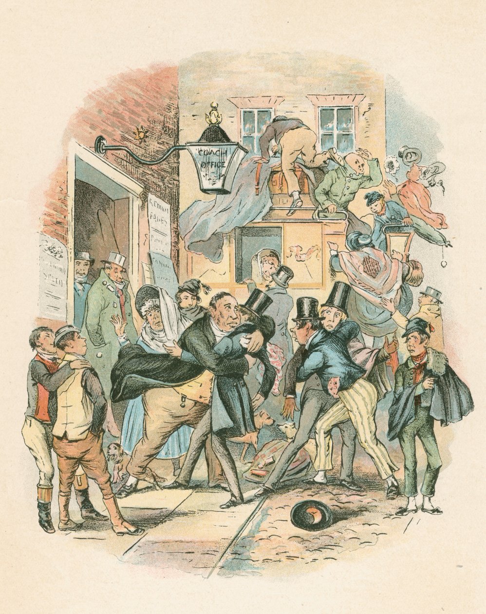 Szene aus Nicholas Nickelby von Charles Dickens, 1838-1839 von Hablot Knight Browne