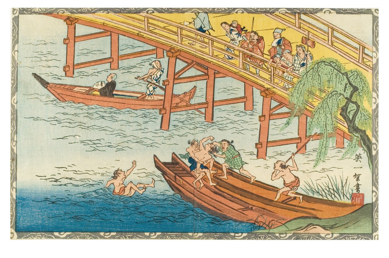 6. Mondmonat (Rokugatsu) aus der Serie Die zwölf Monate, ca. 1830-1839 von Hanabusa Itcho