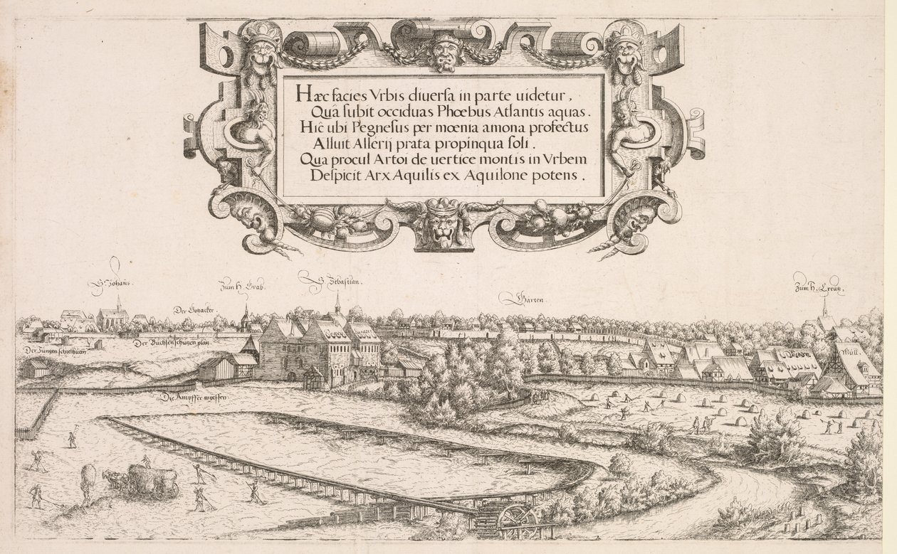 Panoramablick auf Nürnberg: Linker Teil von Hanns Lautensack