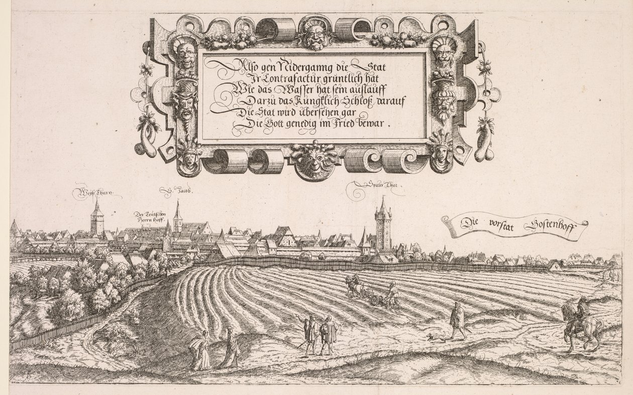 Panoramablick auf Nürnberg: Rechter Teil von Hanns Lautensack