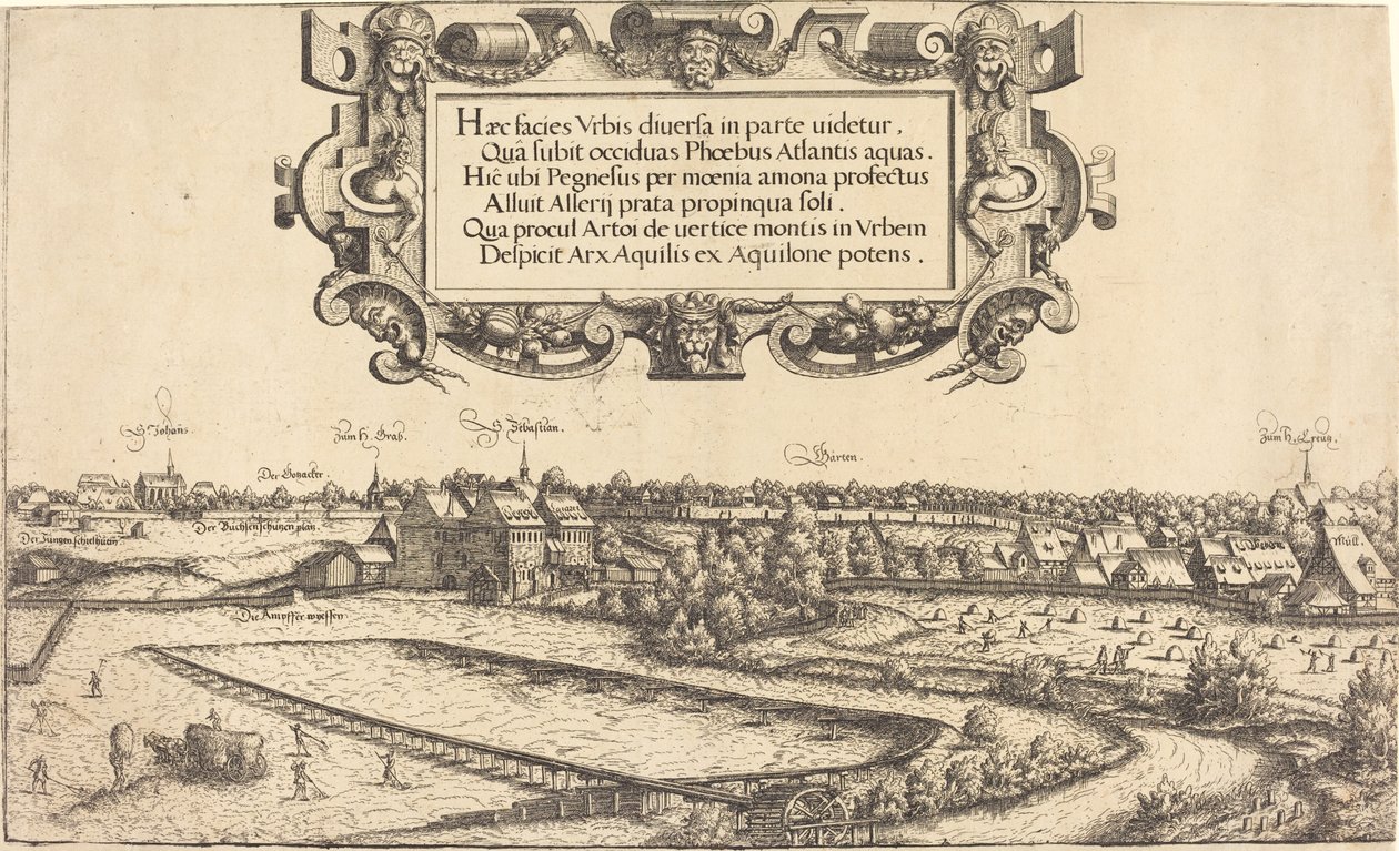Ansicht von Nürnberg von Westen [linker Abschnitt] von Hanns Lautensack