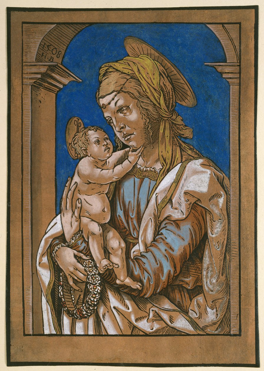 Madonna und Kind unter einem Bogen, 1508 von Hans Burgkmair
