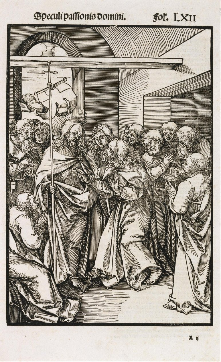 Thomas zweifelt an den Wunden Christi von Hans Leonhard Schäufelein
