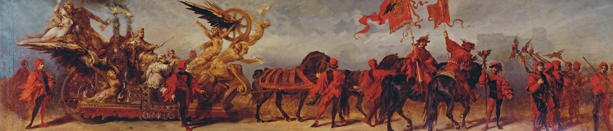 Entwurf für die Jubiläumsprozession von Kaiser Franz Joseph: Die Eisenbahnarbeiter, 1879 von Hans Makart