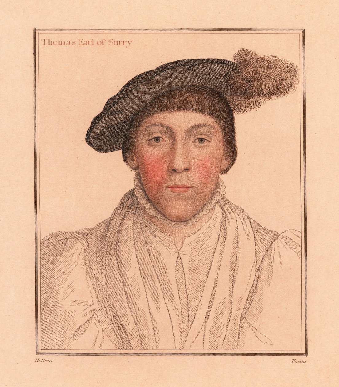 Thomas Howard, Earl of Surrey, 1812 (Gravur) von Hans (after) Holbein the Younger
