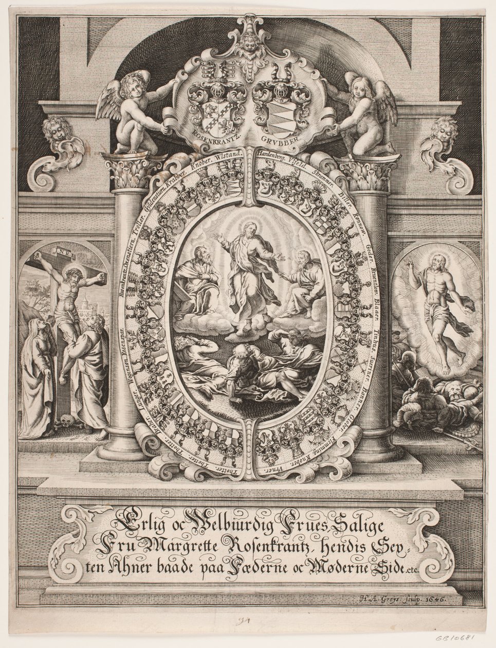 Verklärung Christi. Umgeben von Margrethe Rosenkrantz