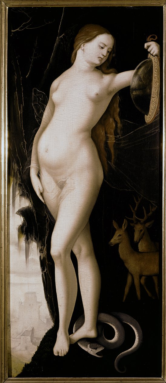 Allegorische Figur (Allegorie der Klugheit) von Hans Baldung Grien