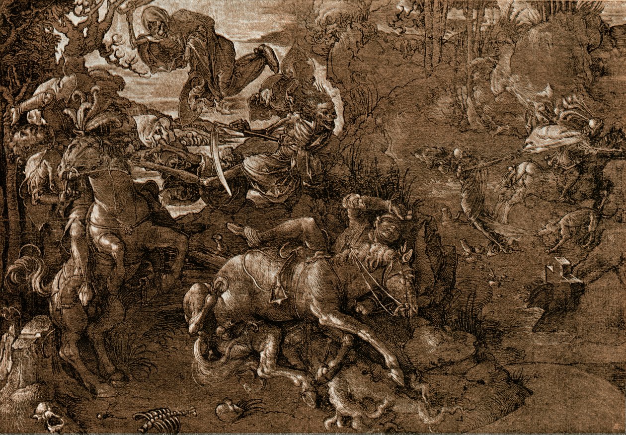Schlacht der Ritter mit dem Tod von Hans Baldung Grien