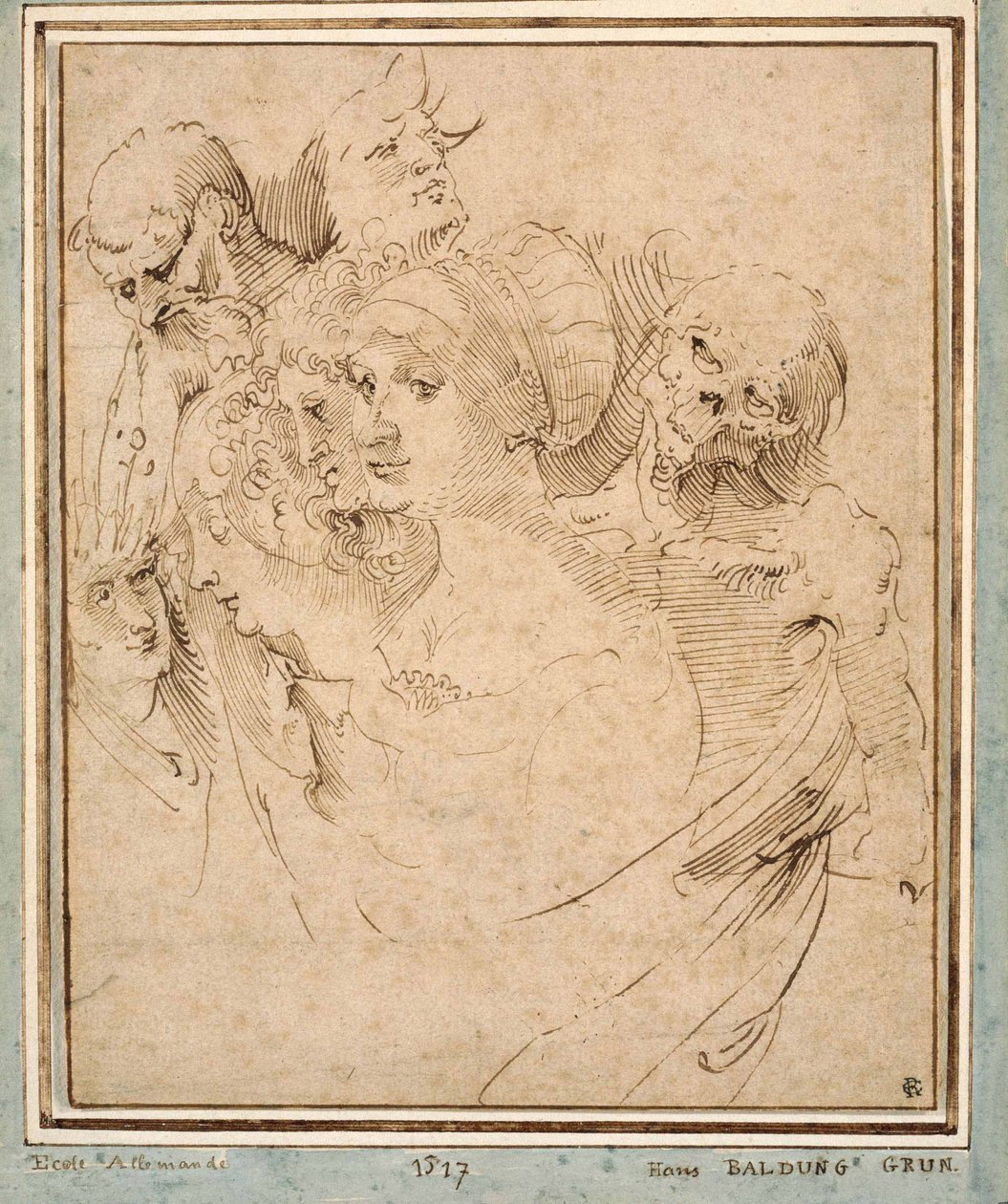 Der Tod mit sieben Köpfen von Hans Baldung Grien