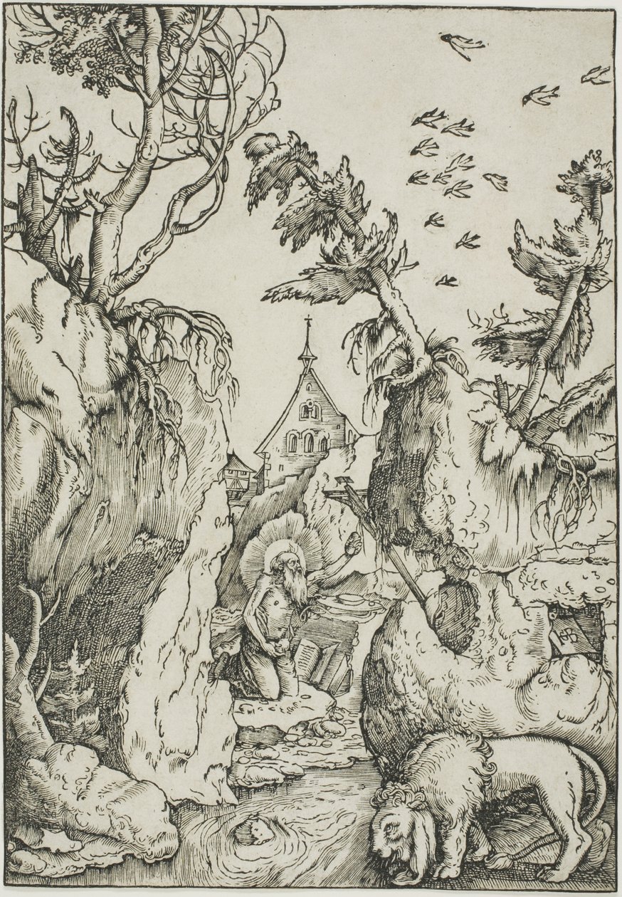 Der heilige Hieronymus in der Wildnis von Hans Baldung Grien