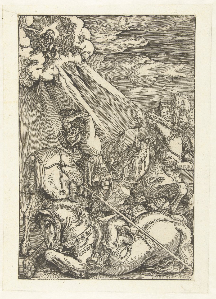 Die Bekehrung des Paulus, 1515-17 von Hans Baldung Grien
