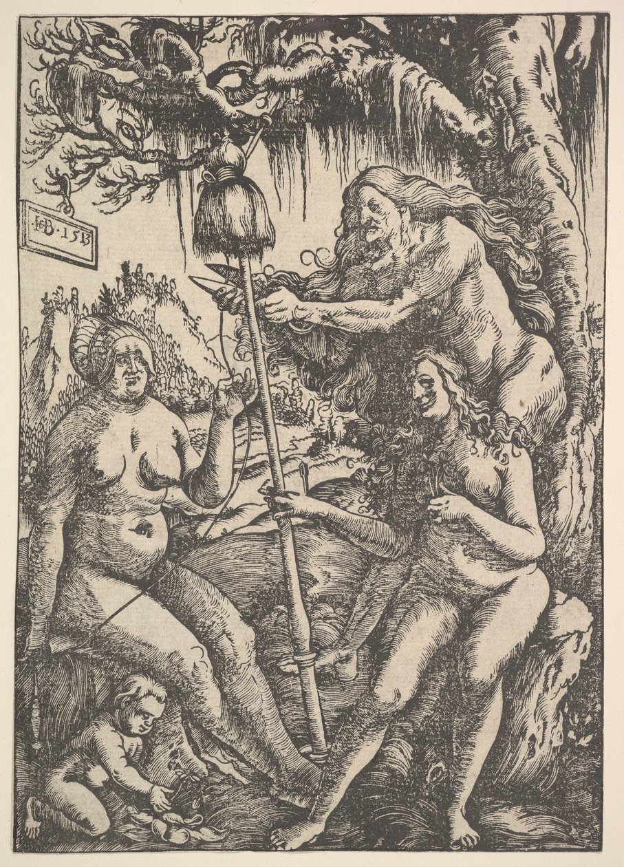 Die drei Schicksalsgöttinnen: Lachesis, Atropos und Klotho, 1513 von Hans Baldung Grien